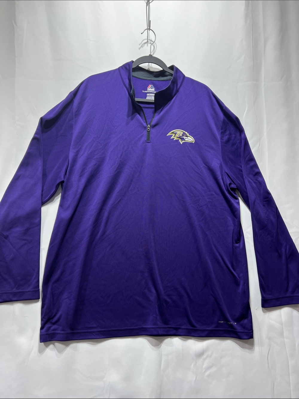 Majestic Baltimore Ravens Purple Quarter-Zip Pullover